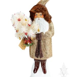 Santa Gold Coat with Feather Tree