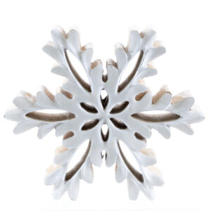 Large Carved Wood Snowflake