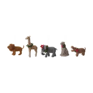 Felt Safari Animal Ornament (Assorted)