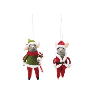 Felt Mouse Red & Green (Assorted)