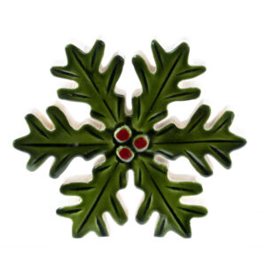 Large Mango Wood Holly Snowflake