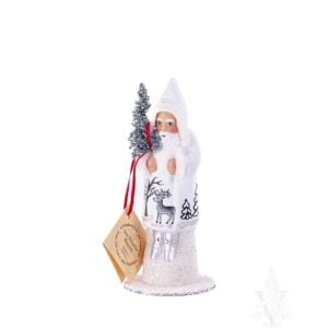White Santa with Deer Scene