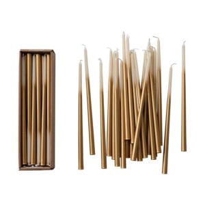 Tapers Cream & Gold (Set of 24)