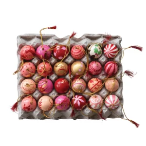 Papier Mache Ornament (Set of 24)
