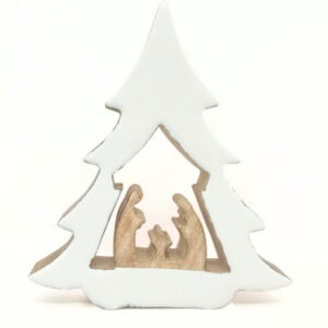 Wood Nativity Tree