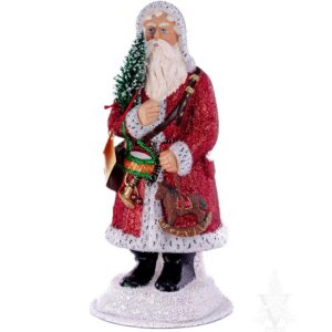 Red Glitter Santa with Bag/Horse