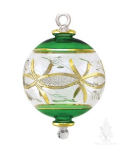 Small Green with Gold Etching Ball