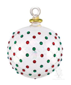 Clear Ball with Green & Red Dots